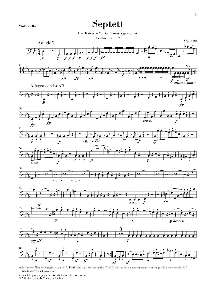 ベートーヴェン:七重奏曲 変ホ長調 Op.20