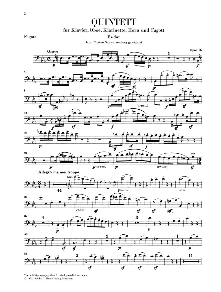 ベートーヴェン:ピアノと管楽のための五重奏曲 変ホ長調 Op.16