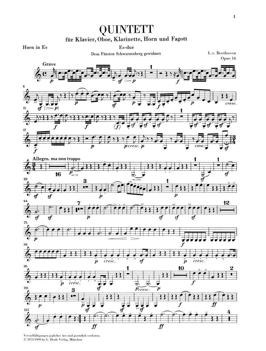 ベートーヴェン:ピアノと管楽のための五重奏曲 変ホ長調 Op.16