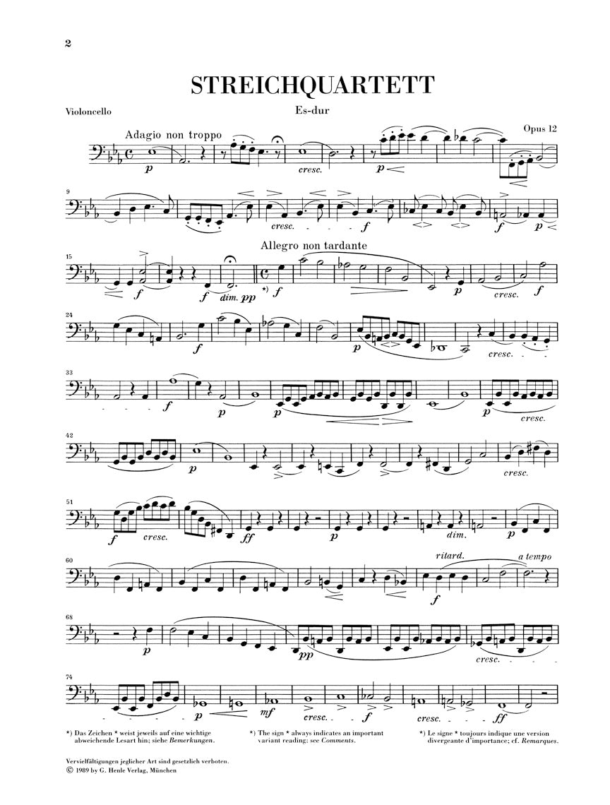 メンデルスゾーン:弦楽四重奏曲集 Op.12 & 13