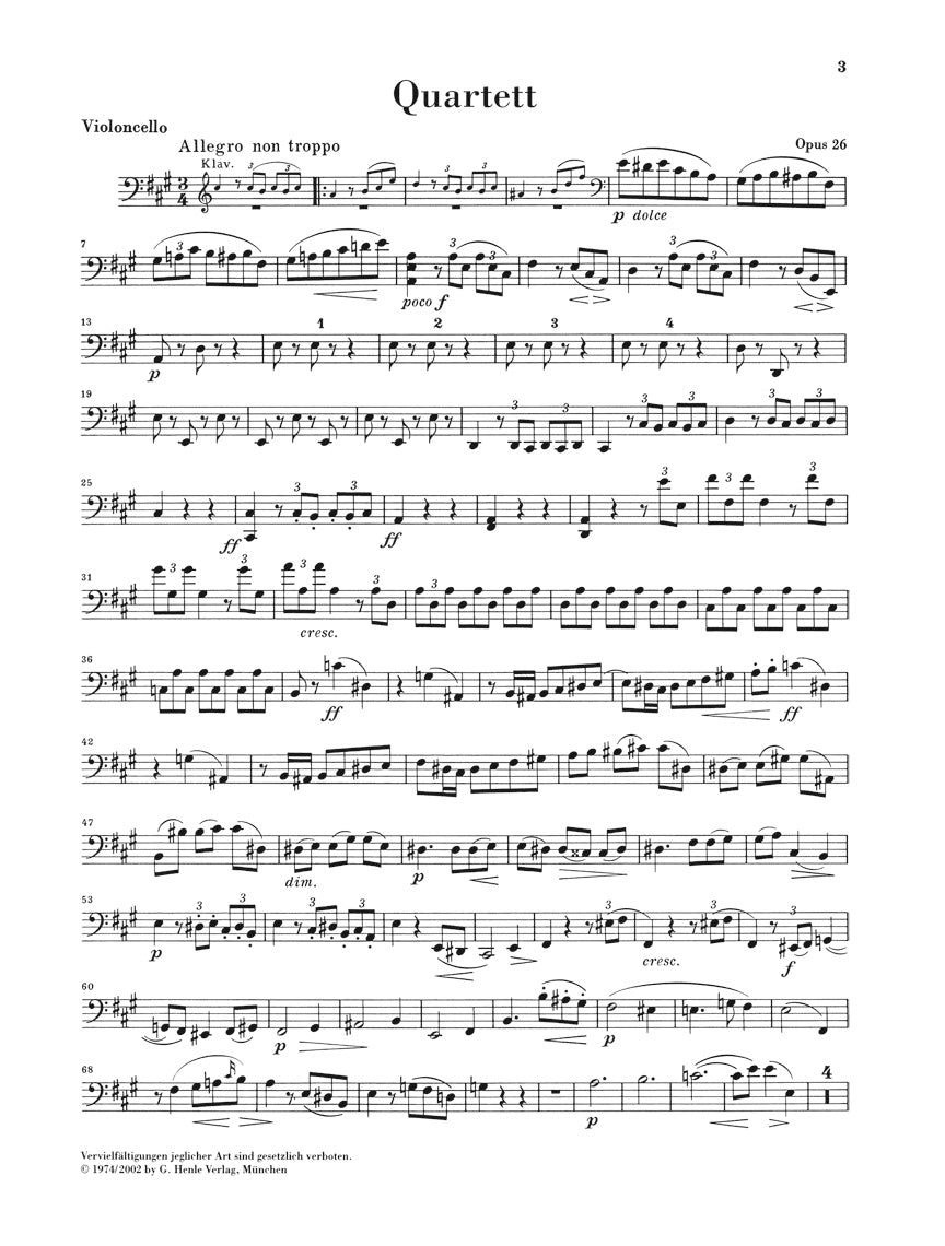 ブラームス:ピアノ四重奏曲 イ長調 Op.26