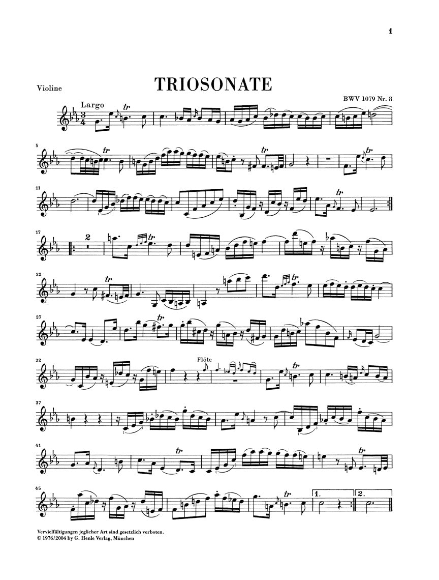 バッハ:音楽の捧げものより トリオ・ソナタとカノン・ペルペトゥウス BWV 1079(原典版)