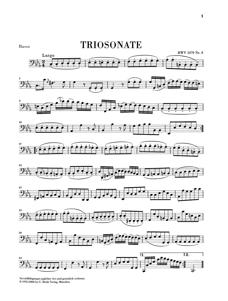 バッハ:音楽の捧げものより トリオ・ソナタとカノン・ペルペトゥウス BWV 1079(原典版)