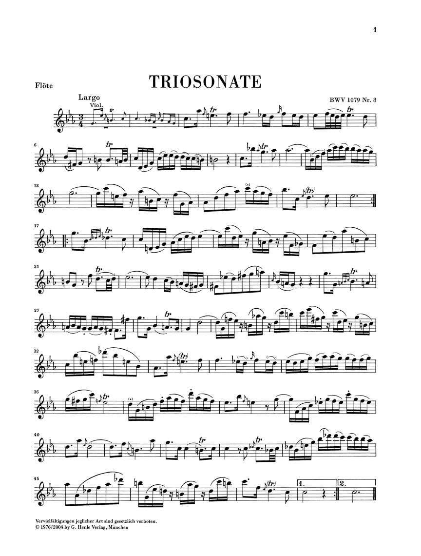 バッハ:音楽の捧げものより トリオ・ソナタとカノン・ペルペトゥウス BWV 1079(原典版)