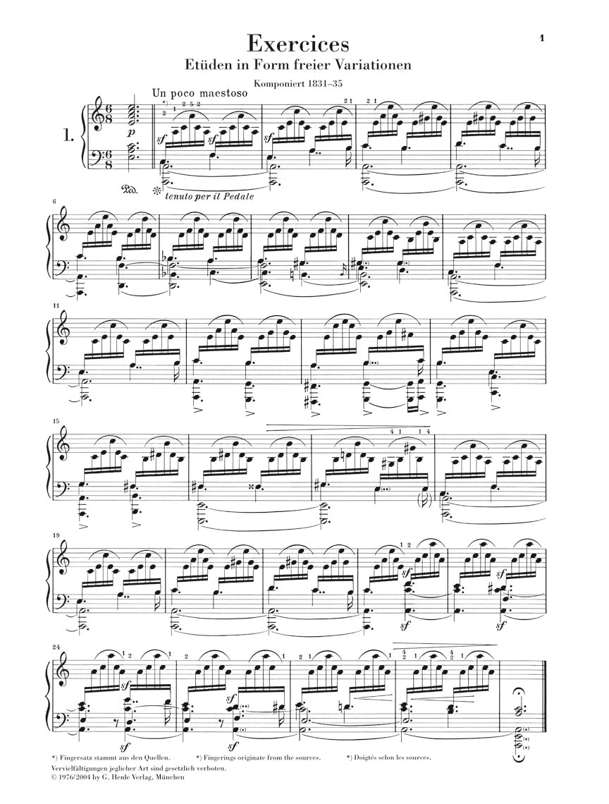 シューマン:ベートーヴェンの主題による練習曲(原典版)