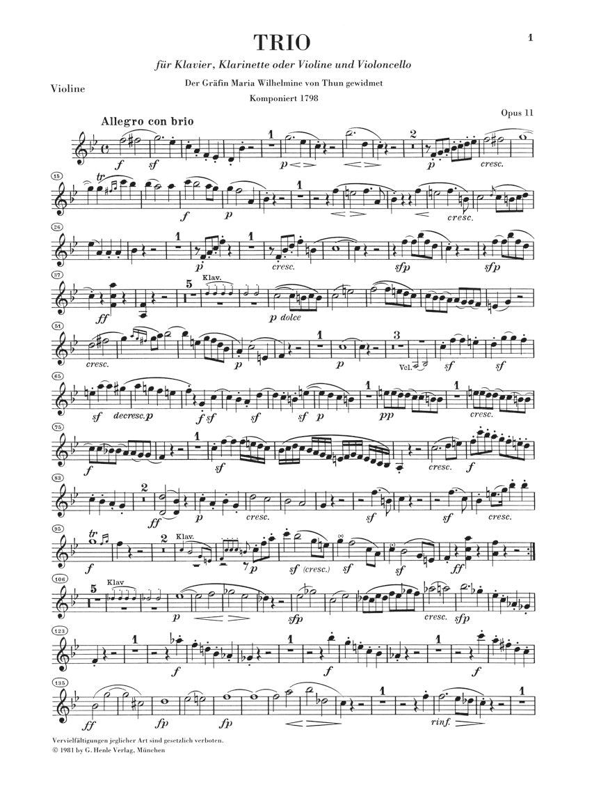 ベートーヴェン:三重奏曲 変ロ長調 op. 11 「街の歌」、変ホ長調 op. 38