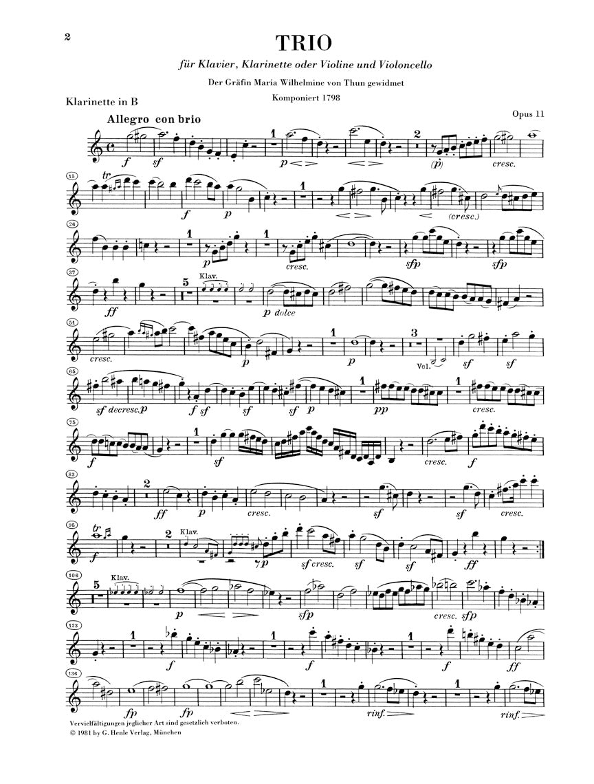 ベートーヴェン:三重奏曲 変ロ長調 op. 11 「街の歌」、変ホ長調 op. 38