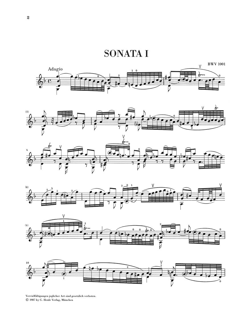 バッハ:無伴奏ヴァイオリンのための ソナタとパルティータ BWV 1001 - 1006
