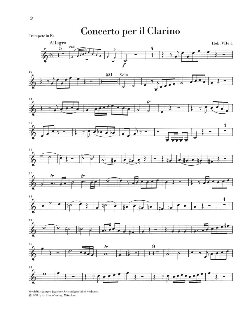 ハイドン:トランペット協奏曲 変ホ長調 Hob.VIIe:1
