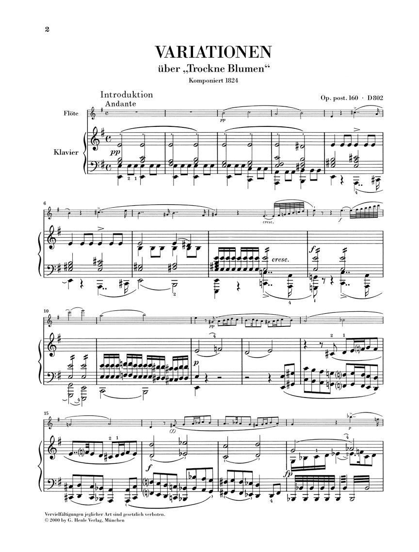シューベルト:「しぼめる花」による変奏曲 ホ短調 D 802 op. posth. 160