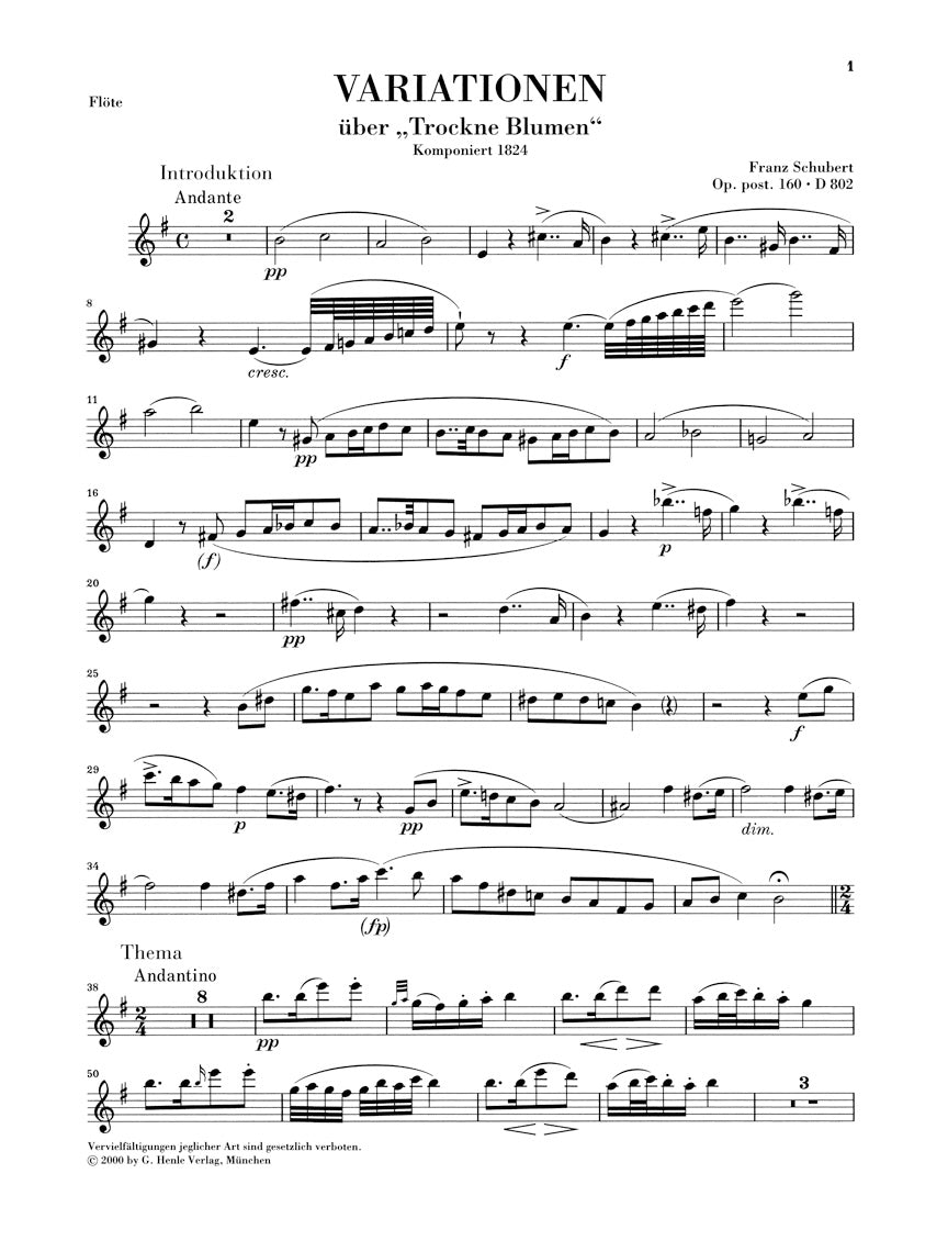 シューベルト:「しぼめる花」による変奏曲 ホ短調 D 802 op. posth. 160