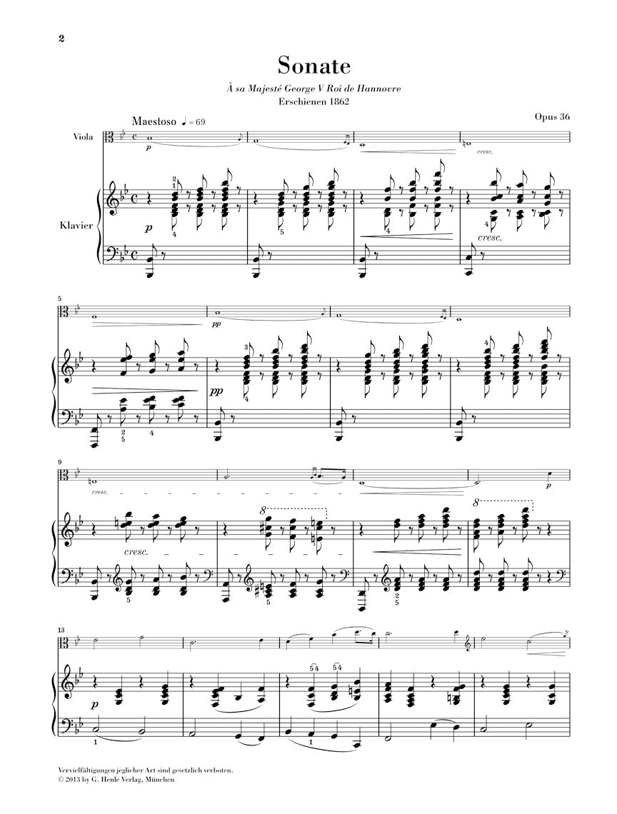 ヴュータン: ヴィオラ・ソナタ 変ロ長調 op. 36