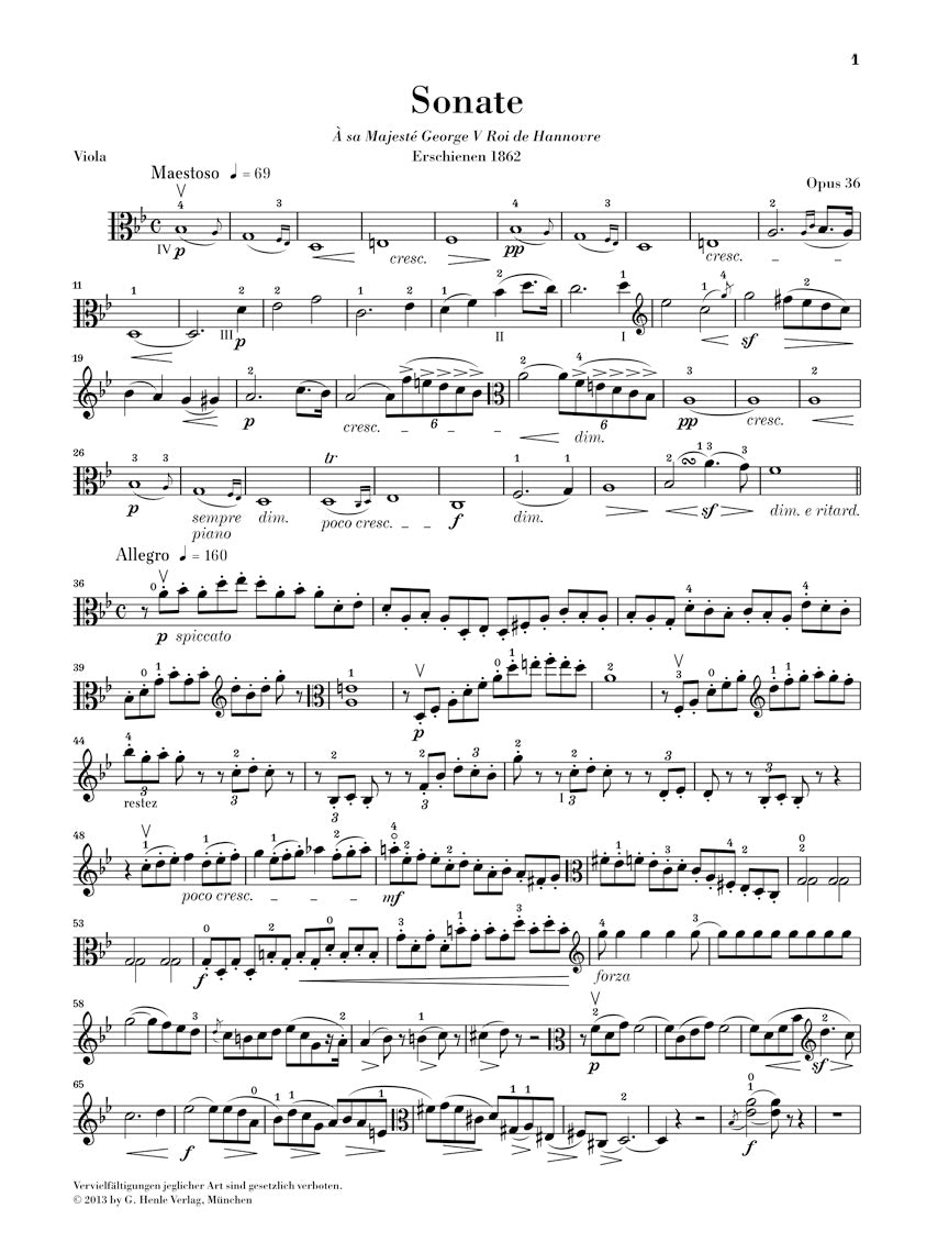 ヴュータン: ヴィオラ・ソナタ 変ロ長調 op. 36