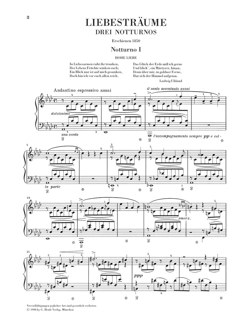 リスト:愛の夢 全曲
