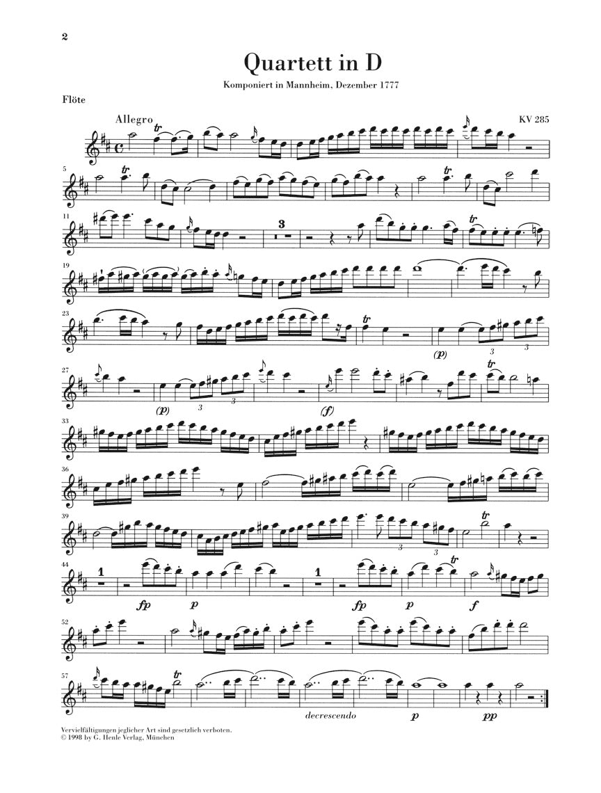 モーツァルト:フルート四重奏曲集