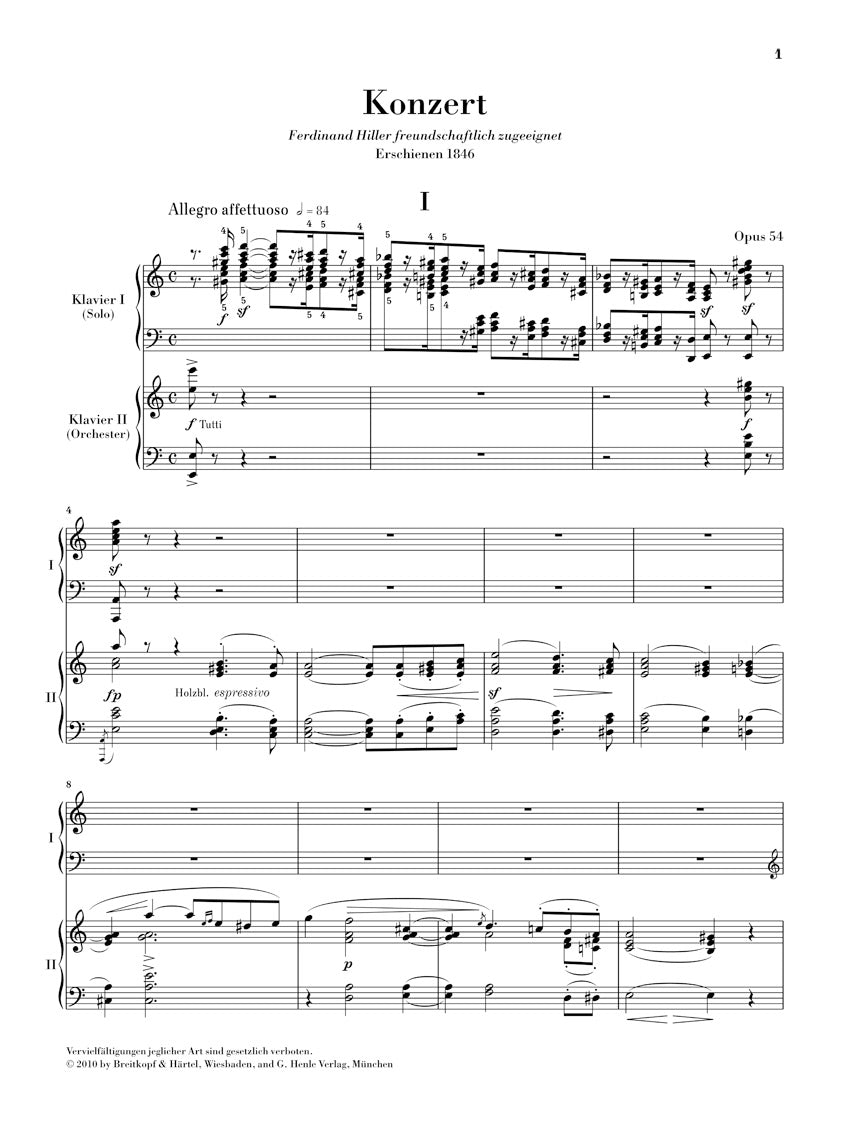 シューマン:ピアノ協奏曲 イ短調 op. 54