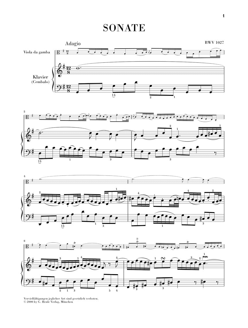 バッハ:3つのチェロ・ソナタ BWV 1027 - 1029