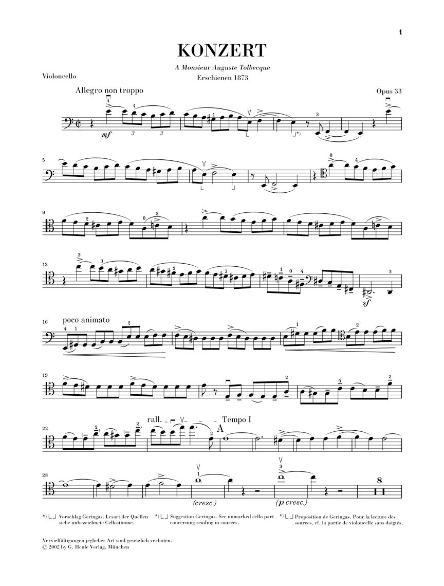 サン=サーンス:チェロ協奏曲 第1番 イ短調 op. 33