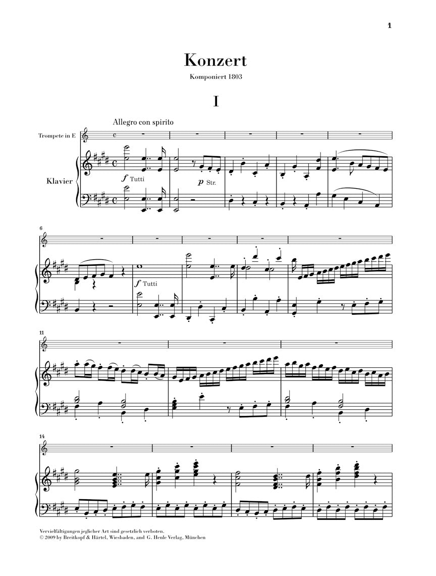 フンメル:トランペット協奏曲 ホ長調