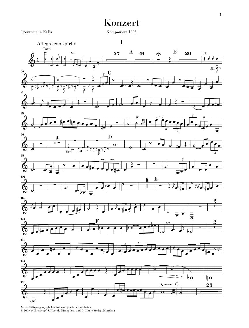 フンメル:トランペット協奏曲 ホ長調