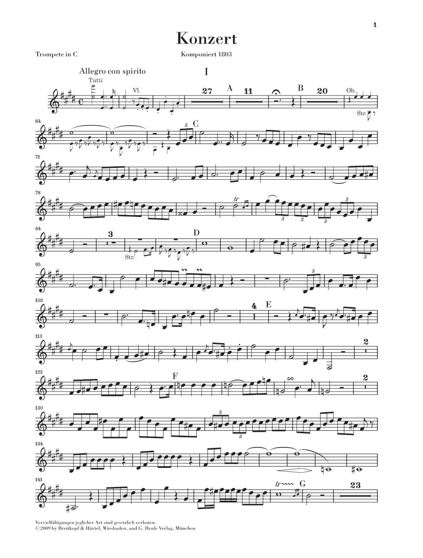 フンメル:トランペット協奏曲 ホ長調