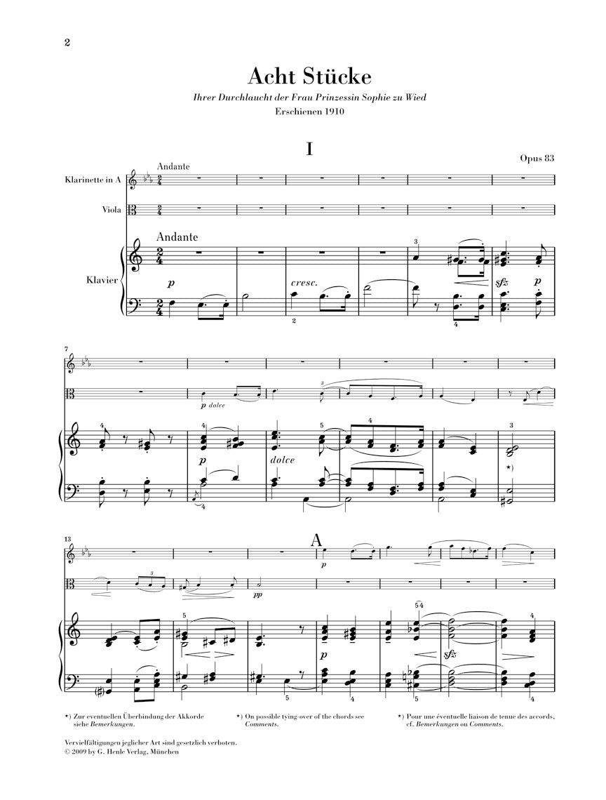 ブルッフ:8つの小品 op. 83
