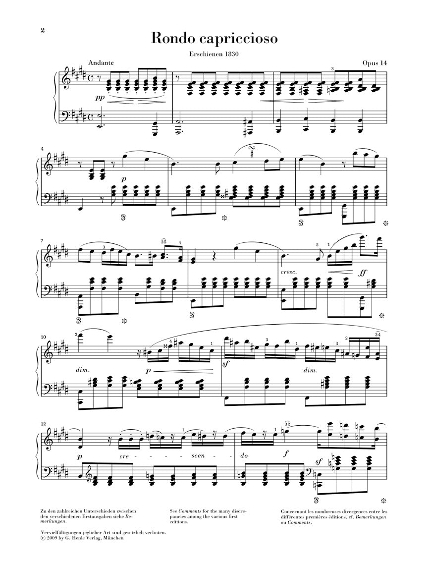 メンデルスゾーン:ロンドカプリッチオーソ op. 14