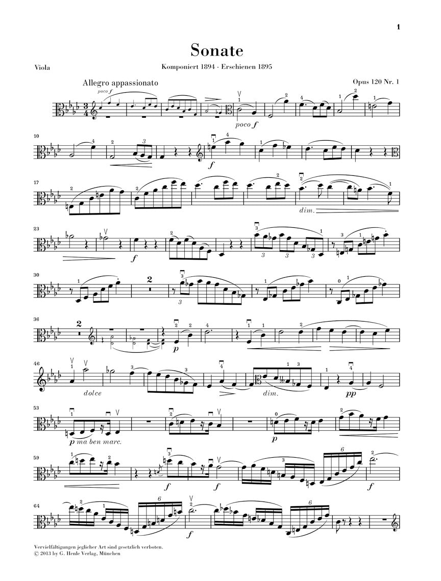 ブラームス:クラリネット・ソナタ op. 120 - 1 op. 120 - 2