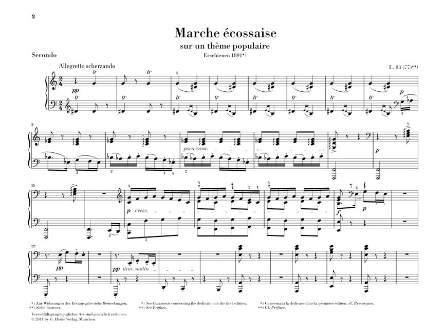 ドビュッシー:民謡の主題によるスコットランド行進曲