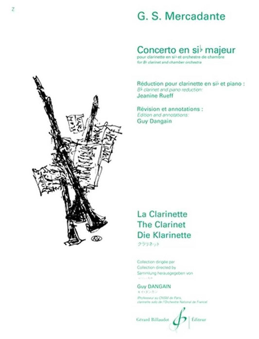 メルカダンテ:クラリネット協奏曲 変ロ長調 op. 101