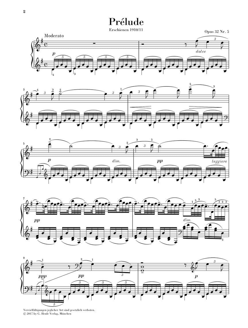 ラフマニノフ:前奏曲 ト長調 op. 32 - 5