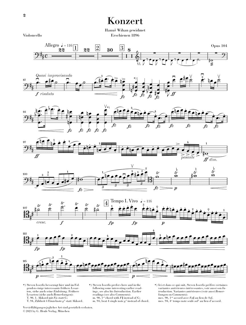 ドヴォルザーク:チェロ協奏曲 ロ短調 op. 104