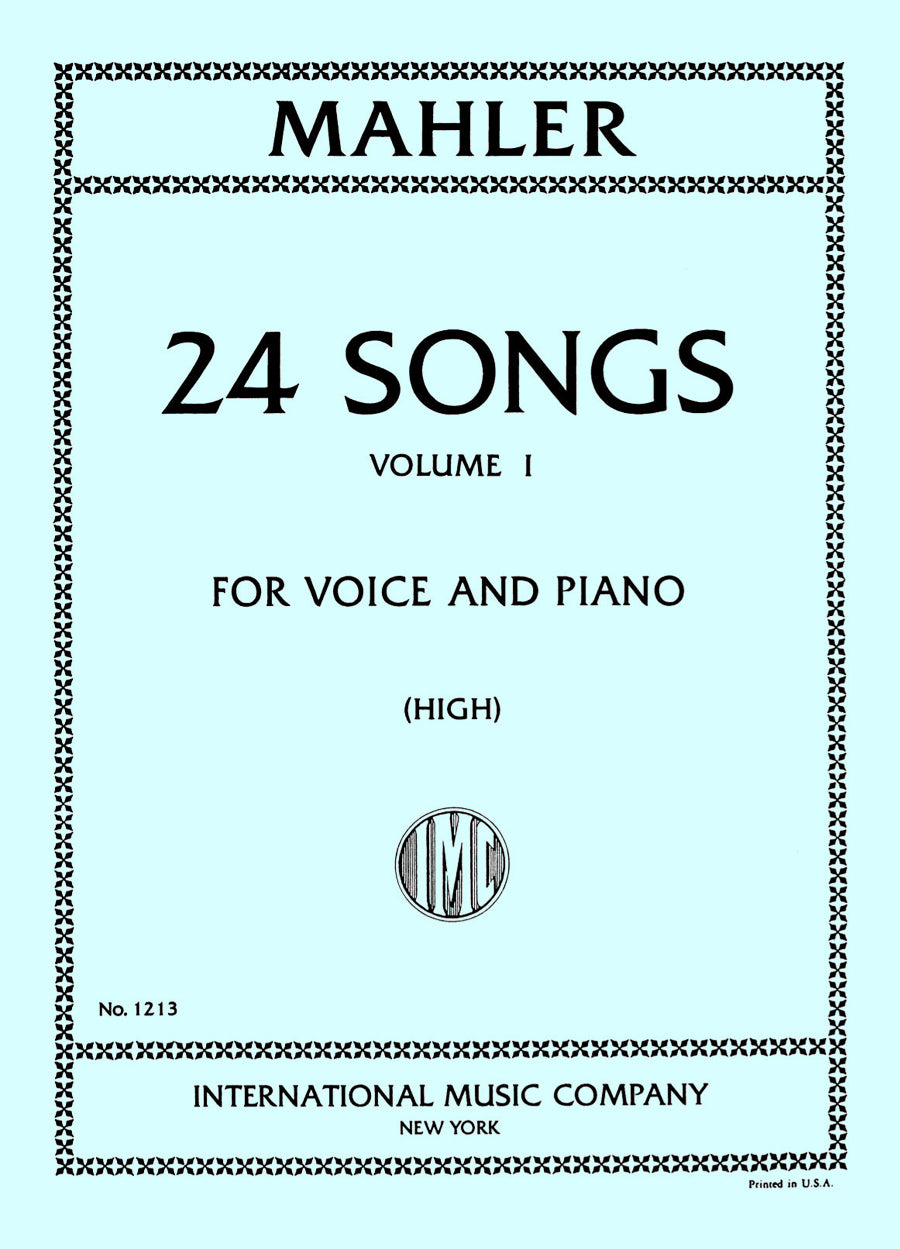 マーラー:24 歌曲集 第I巻 - 独語・英語(高声とピアノ)
