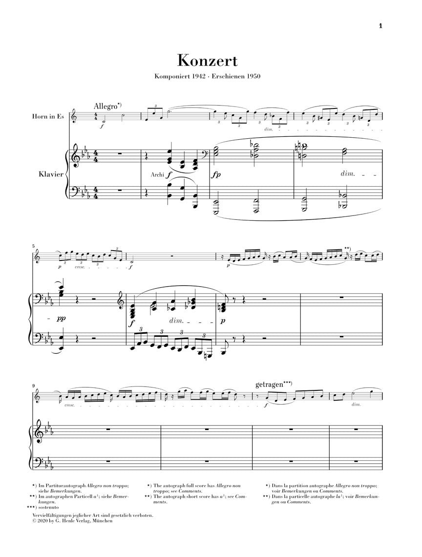 シュトラウス:ホルン協奏曲 第2番 変ホ長調 op. 86