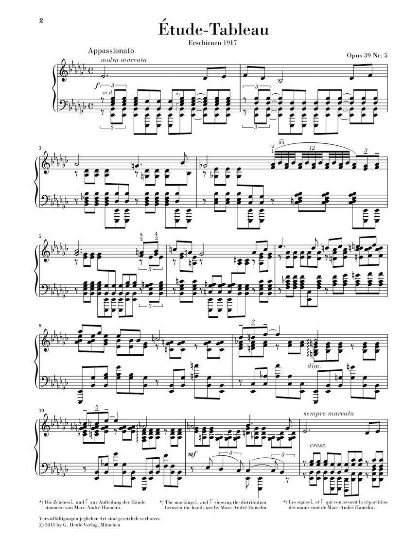ラフマニノフ:絵画的練習曲集(音の絵) 変ホ短調 op. 33 - 5