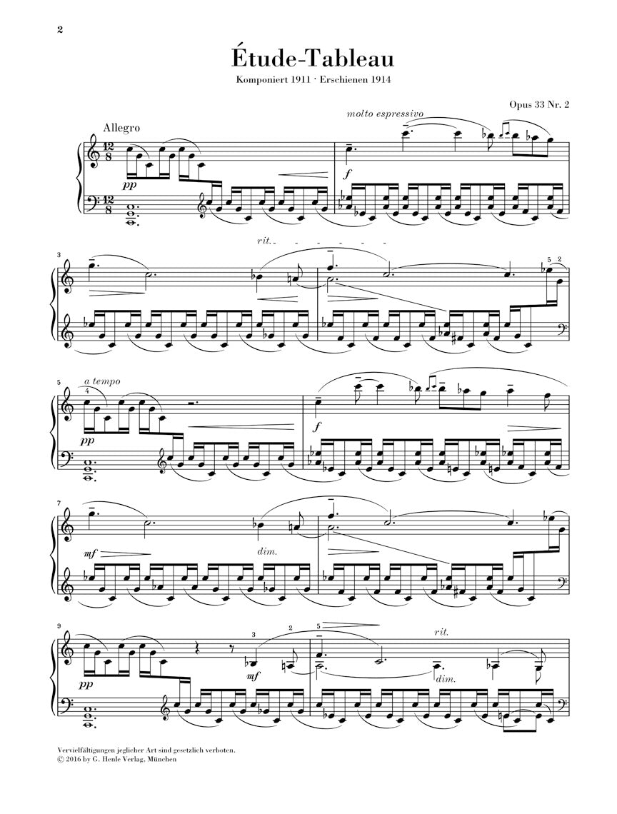 ラフマニノフ:絵画的練習曲集(音の絵) ハ長調 op. 33 - 2