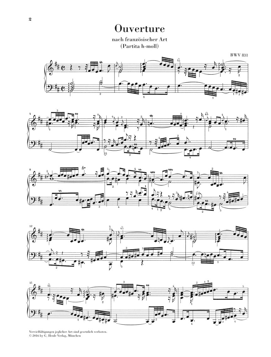 バッハ:フランス風序曲 ロ短調 BWV 831
