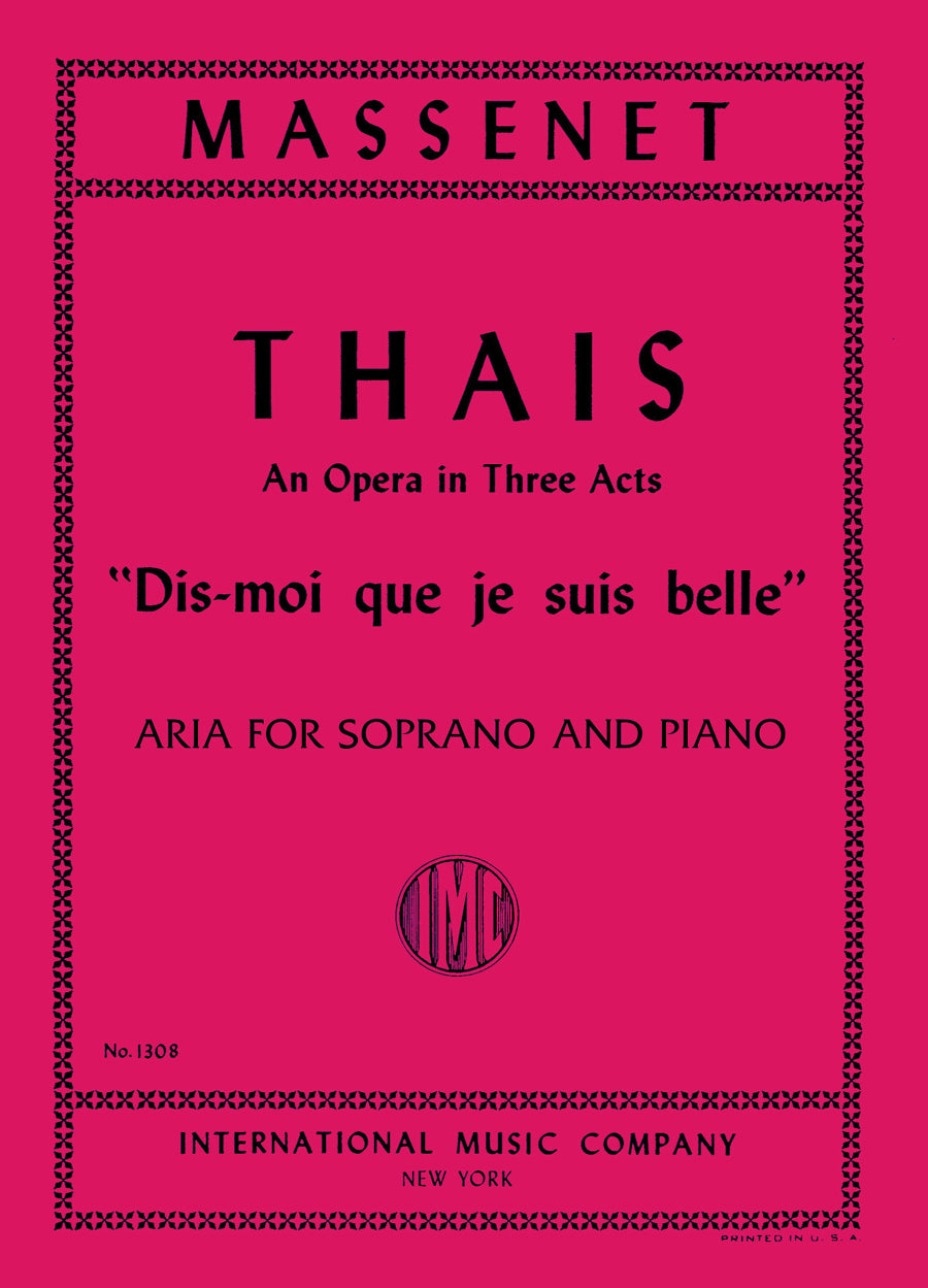 マスネ:鏡のアリア「美しいと言って」より「タイス」 - 仏語・英語(ソプラノとピアノ)