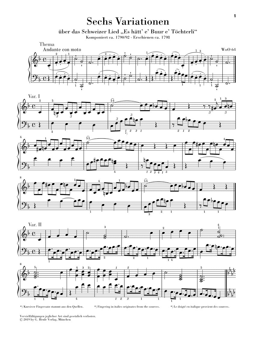 ベートーヴェン:3つの変奏曲集