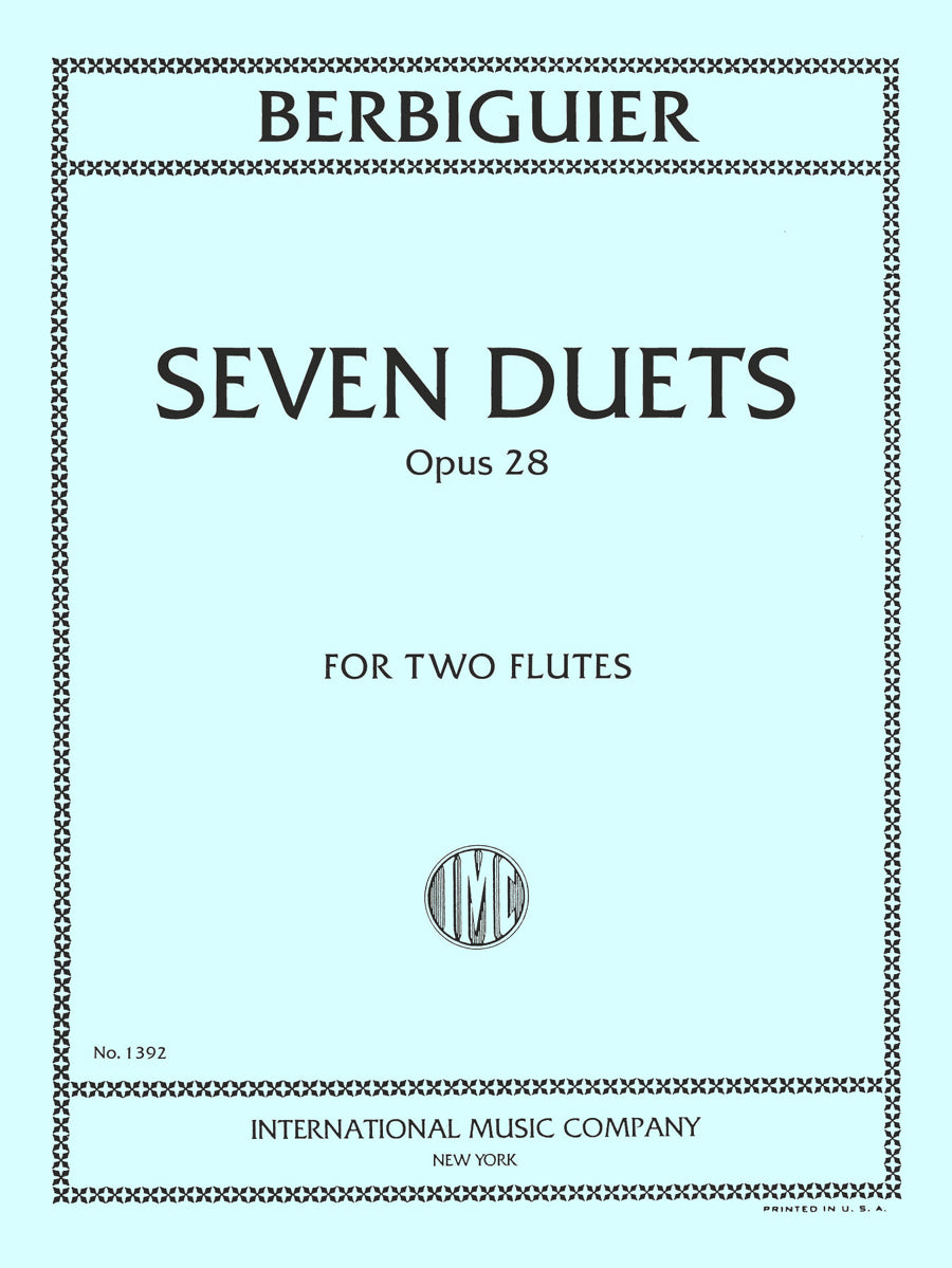ベルビギエ:7つの二重奏曲集 op.28(2本のフルート)