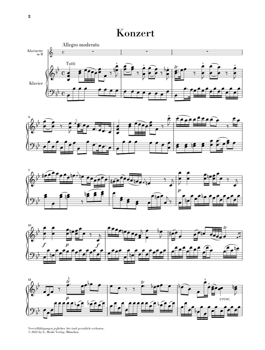 シュターミッツ(ヨハン):クラリネット協奏曲 変ロ長調