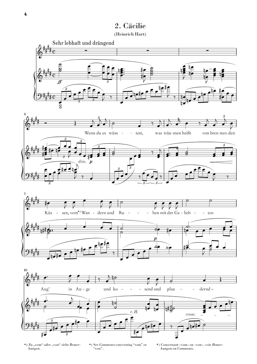 シュトラウス:4つの歌曲 op. 27(高声用)