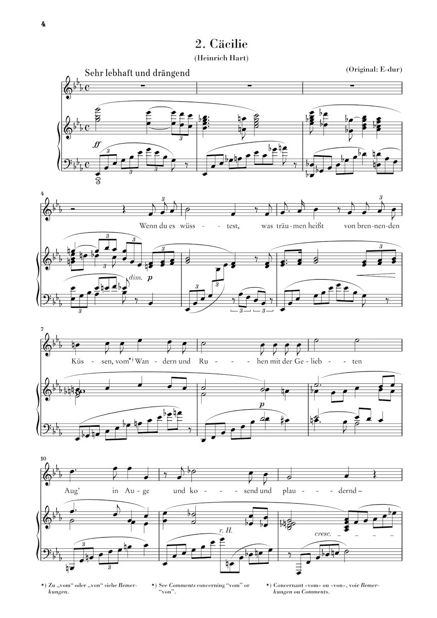 シュトラウス:4つの歌曲 op. 27(中声用)