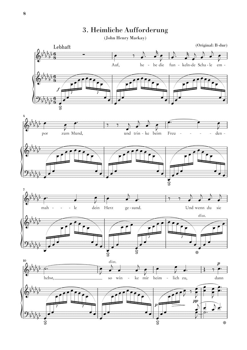 シュトラウス:4つの歌曲 op. 27(中声用)