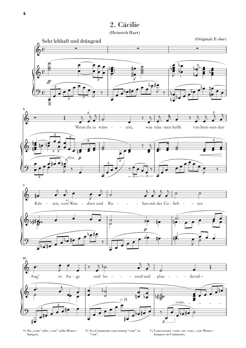 シュトラウス:4つの歌曲 op. 27(低声用)