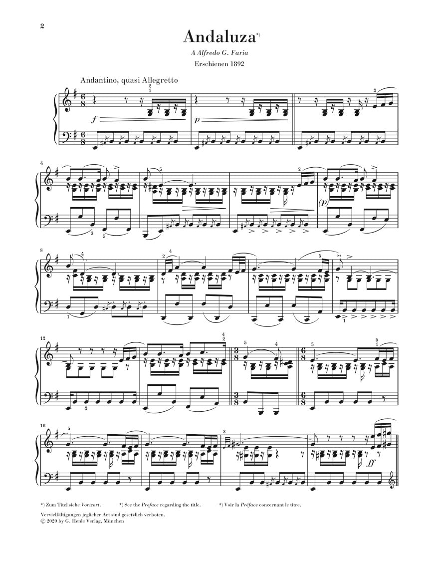 グラナドス:スペイン舞曲 第5番 アンダルーサ