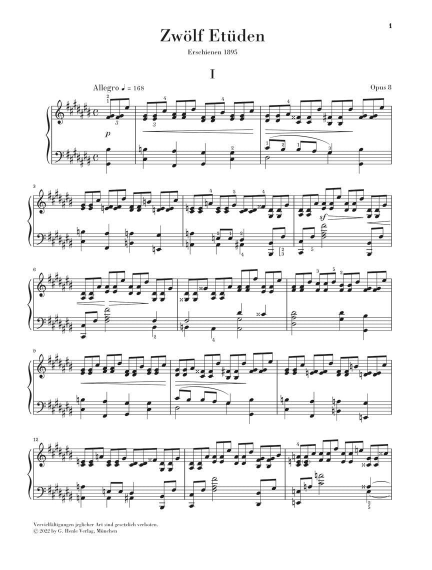 スクリャービン:12の 練習曲集 op. 8