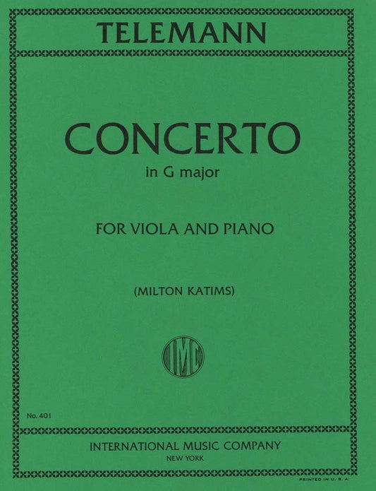 テレマン:ヴィオラ協奏曲ト長調 TWV 51/G9