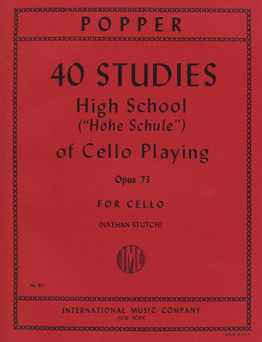 ポッパー:40の練習曲、チェロ奏法の上級教本 op. 73