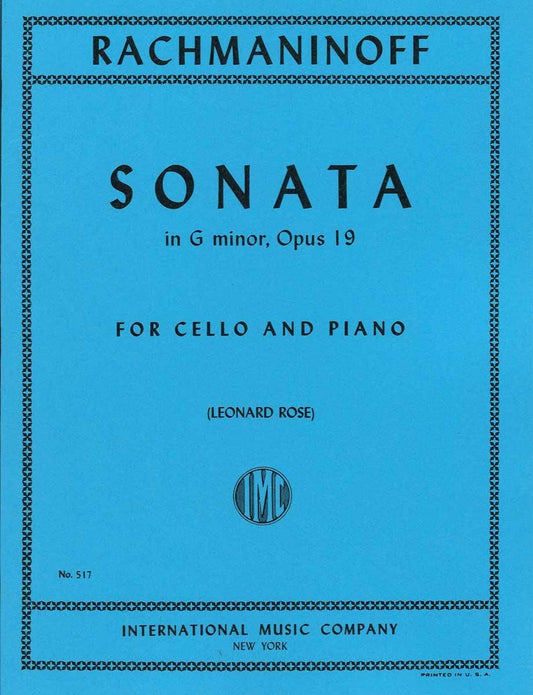 ラフマニノフ:チェロ・ソナタ ト短調 op. 19